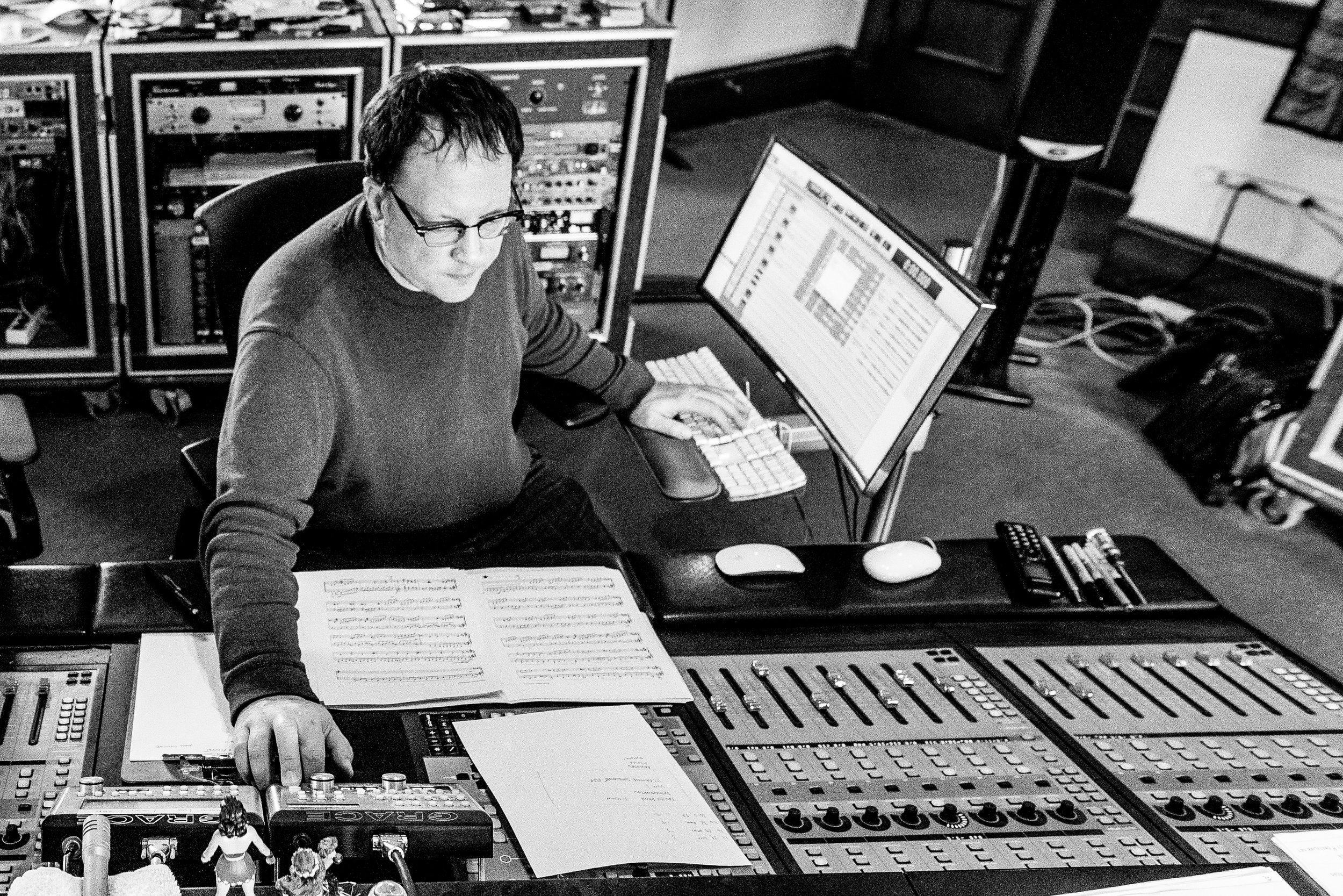 producer/engineer John Weston at mixing console