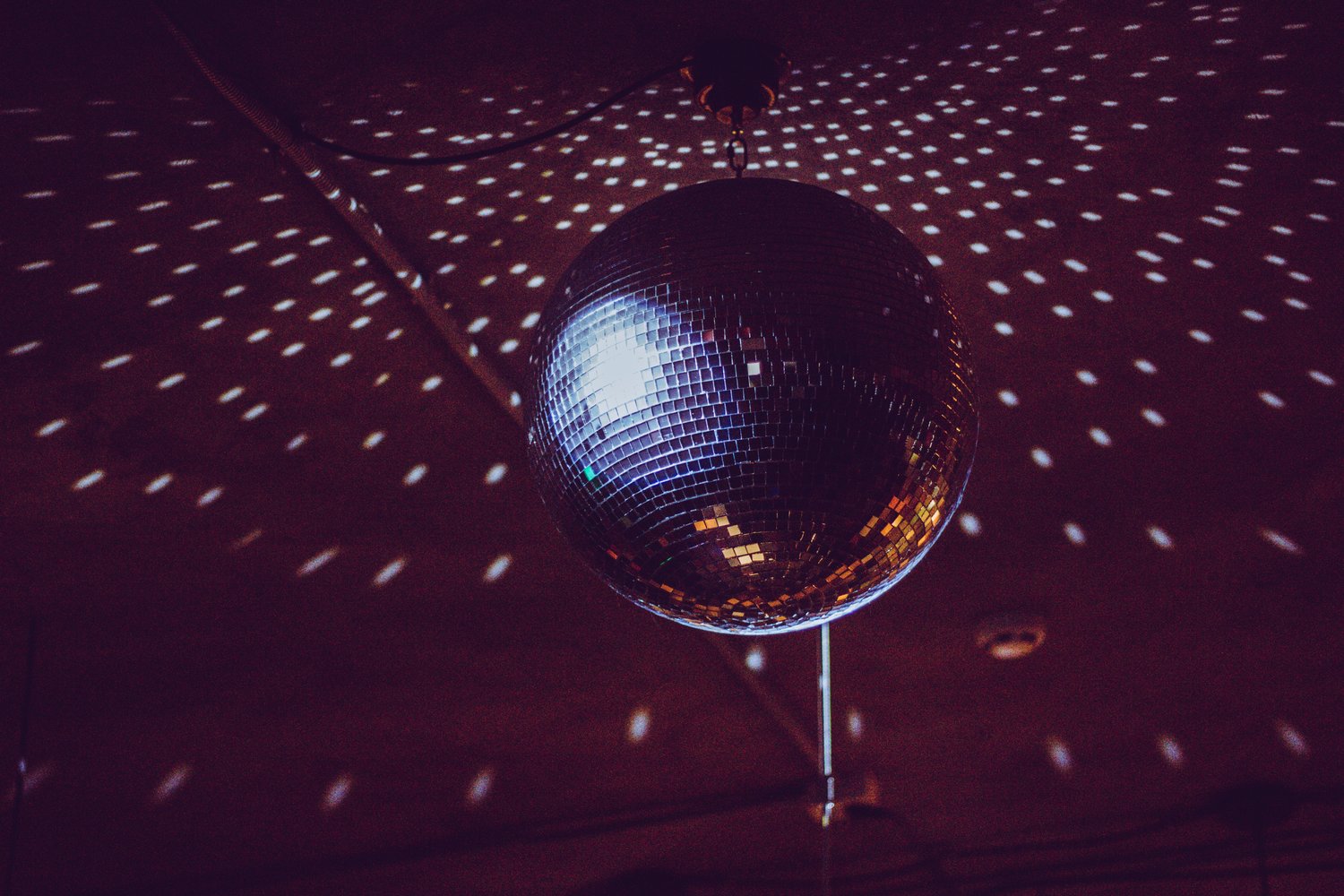 Glitter ball at Glitter and Lace for Macmillan and GRACE charity dance evening