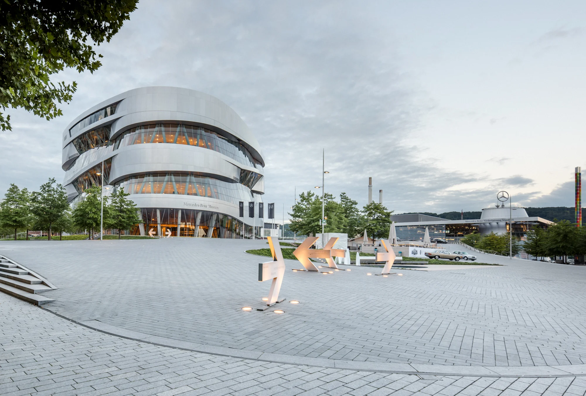 Dawn architectural photograph of completed development