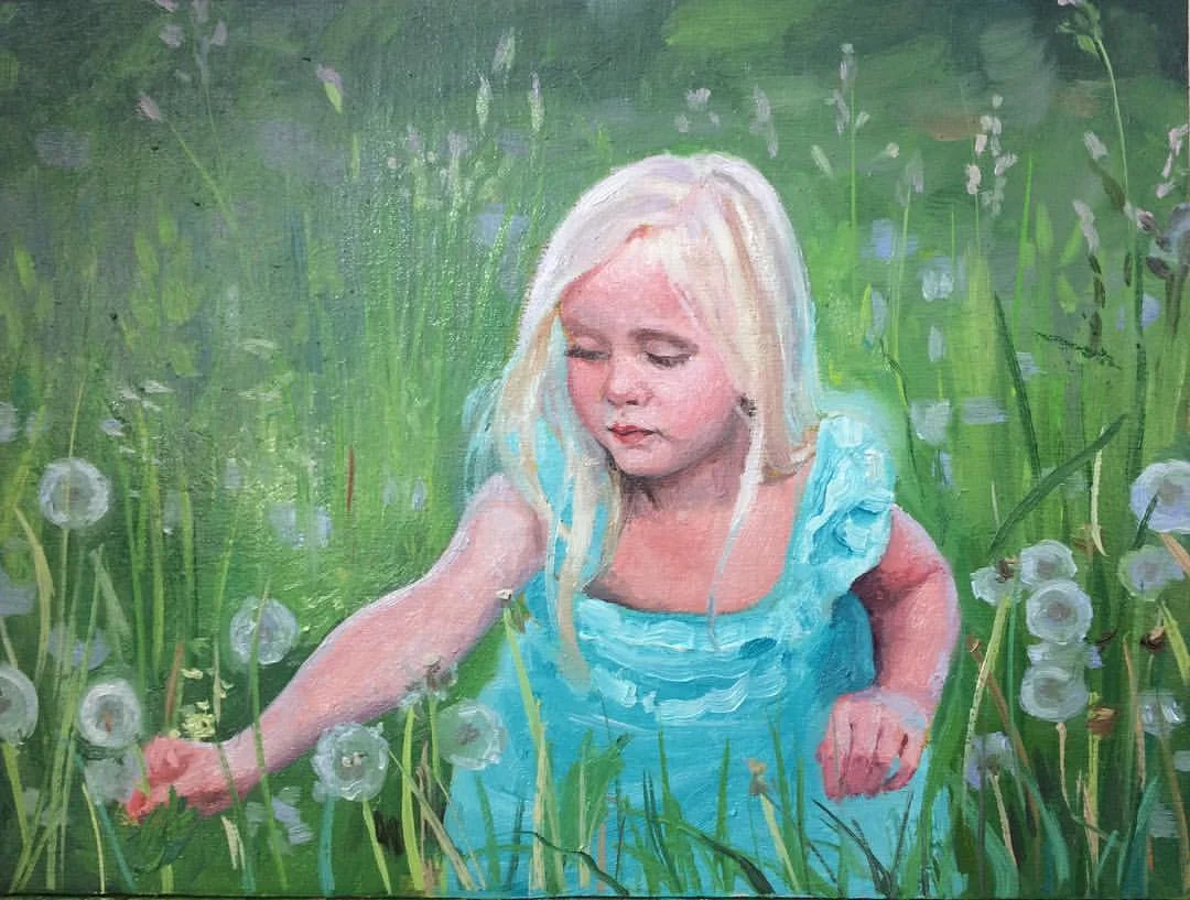 Wishing Puff I, 6x8. 2017.