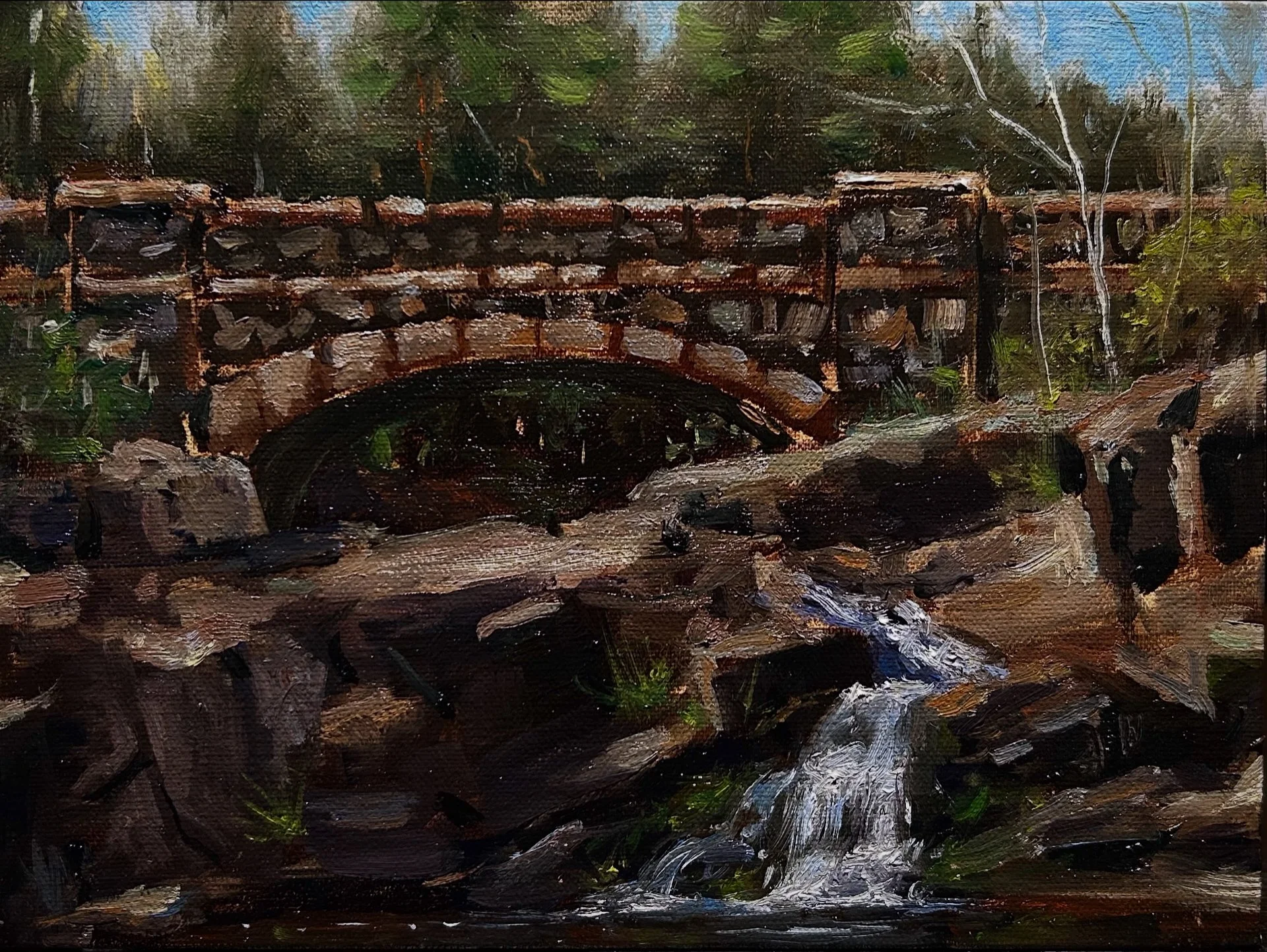 Amity Creek, 6x8, oil on panel