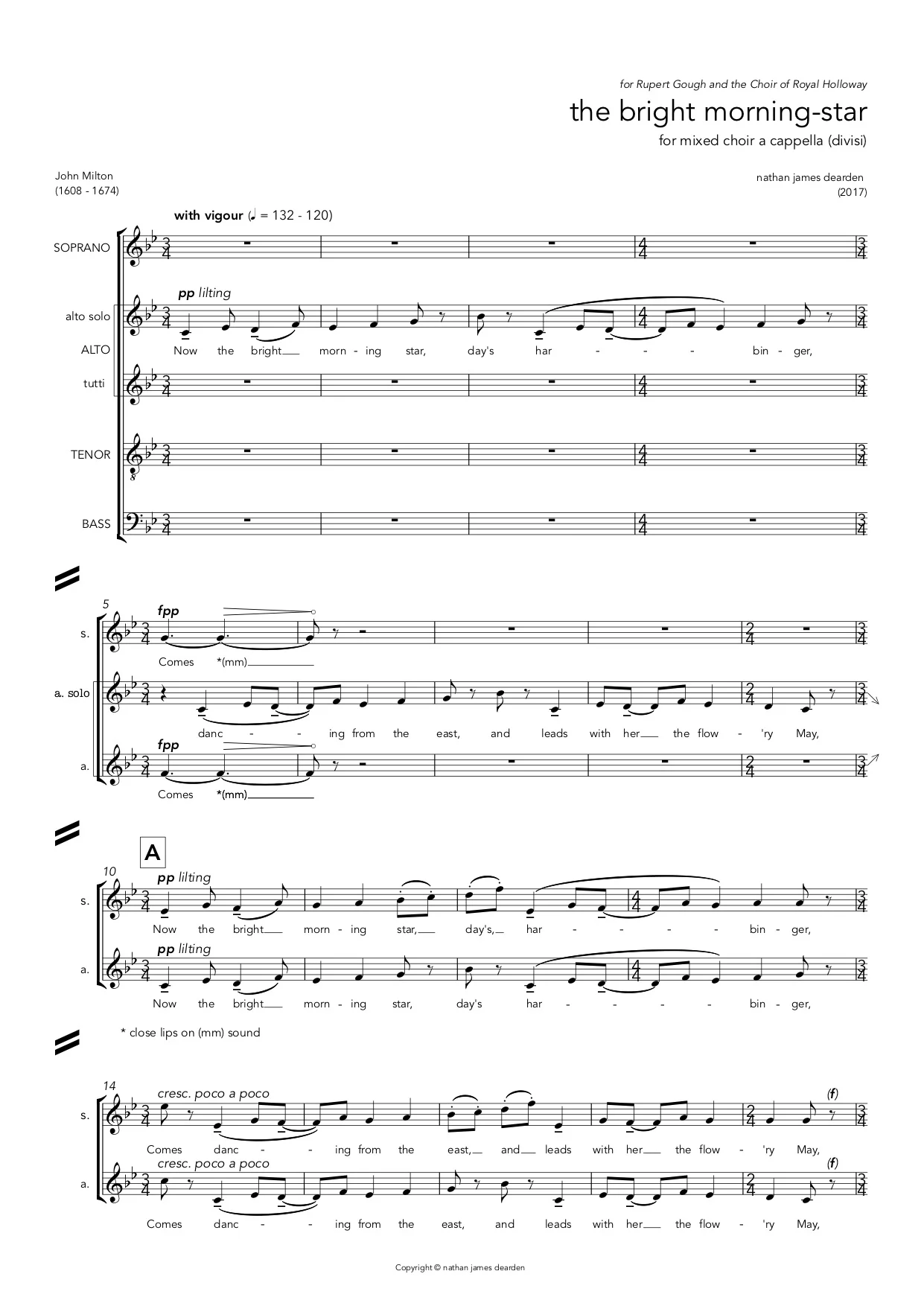 the bright morningstar — Nathan James Dearden