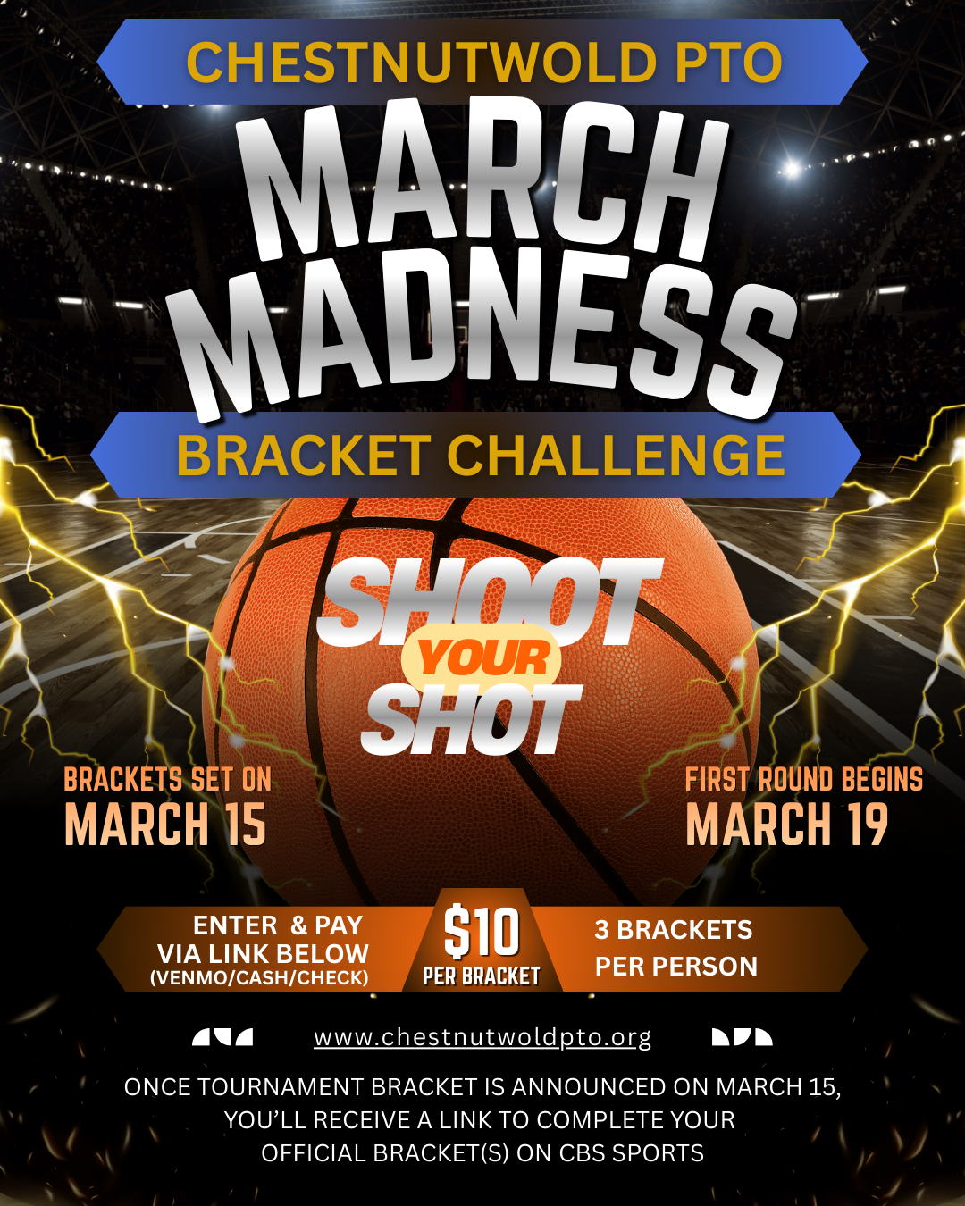 PTO March Madness Bracket Challenge Fundraiser