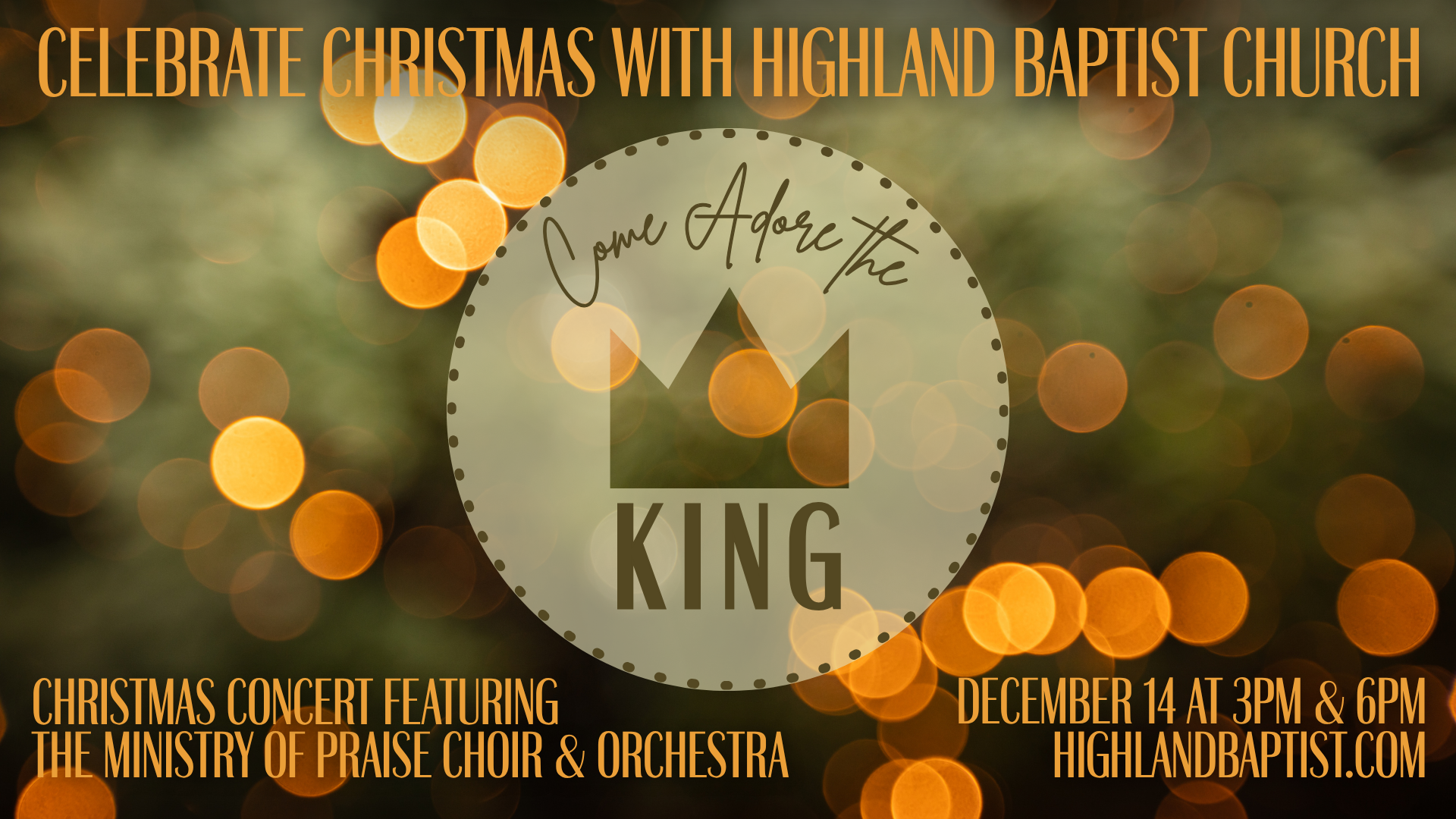 Christmas Concert December 14 at 3PM &amp; 6PM