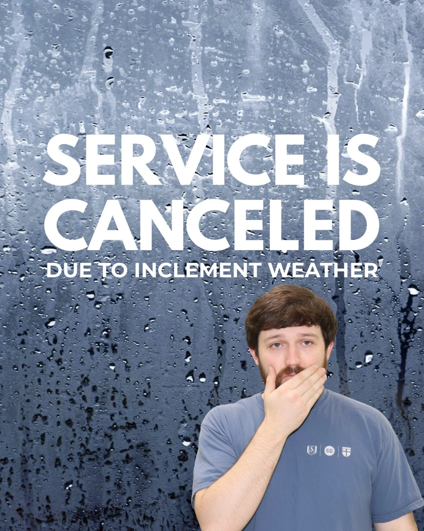 Due to the threat of severe weather we will not have service tonight.