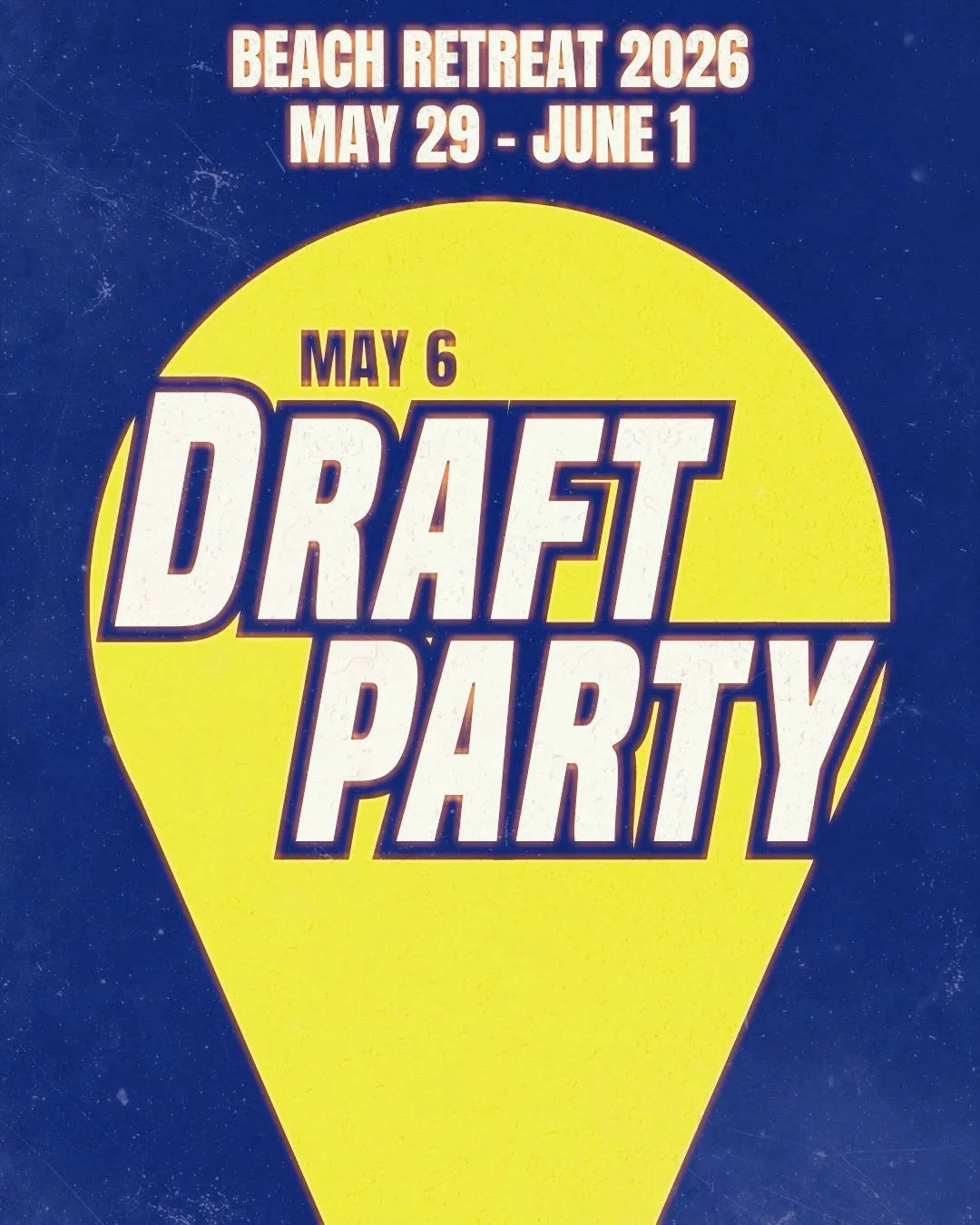 MAY 6TH IS OUR BEACH RETREAT DRAFT PARTY. REGISTER BEFORE SO YOU CN GET DRAFTED ‼️⬛️🟩🟦🟥