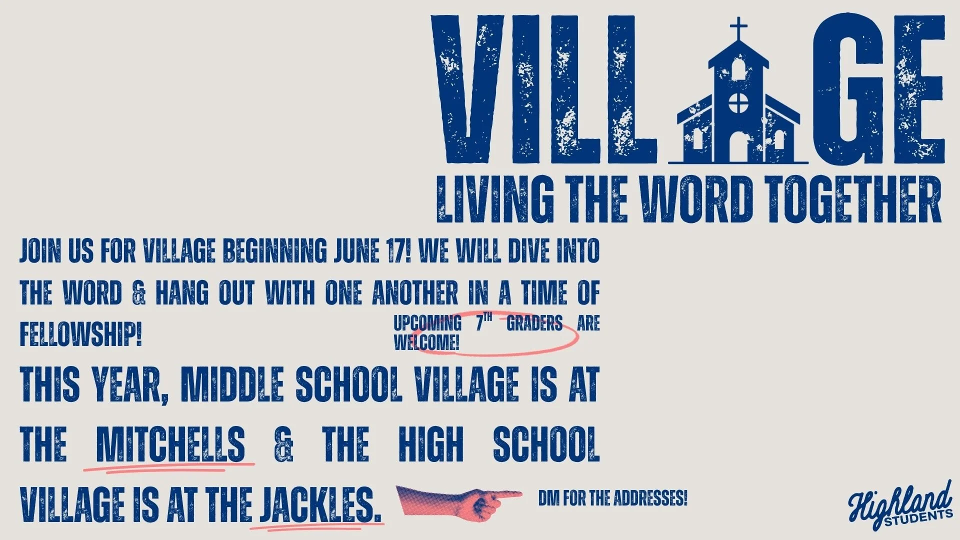 ATTN Students: Village Begins June 17