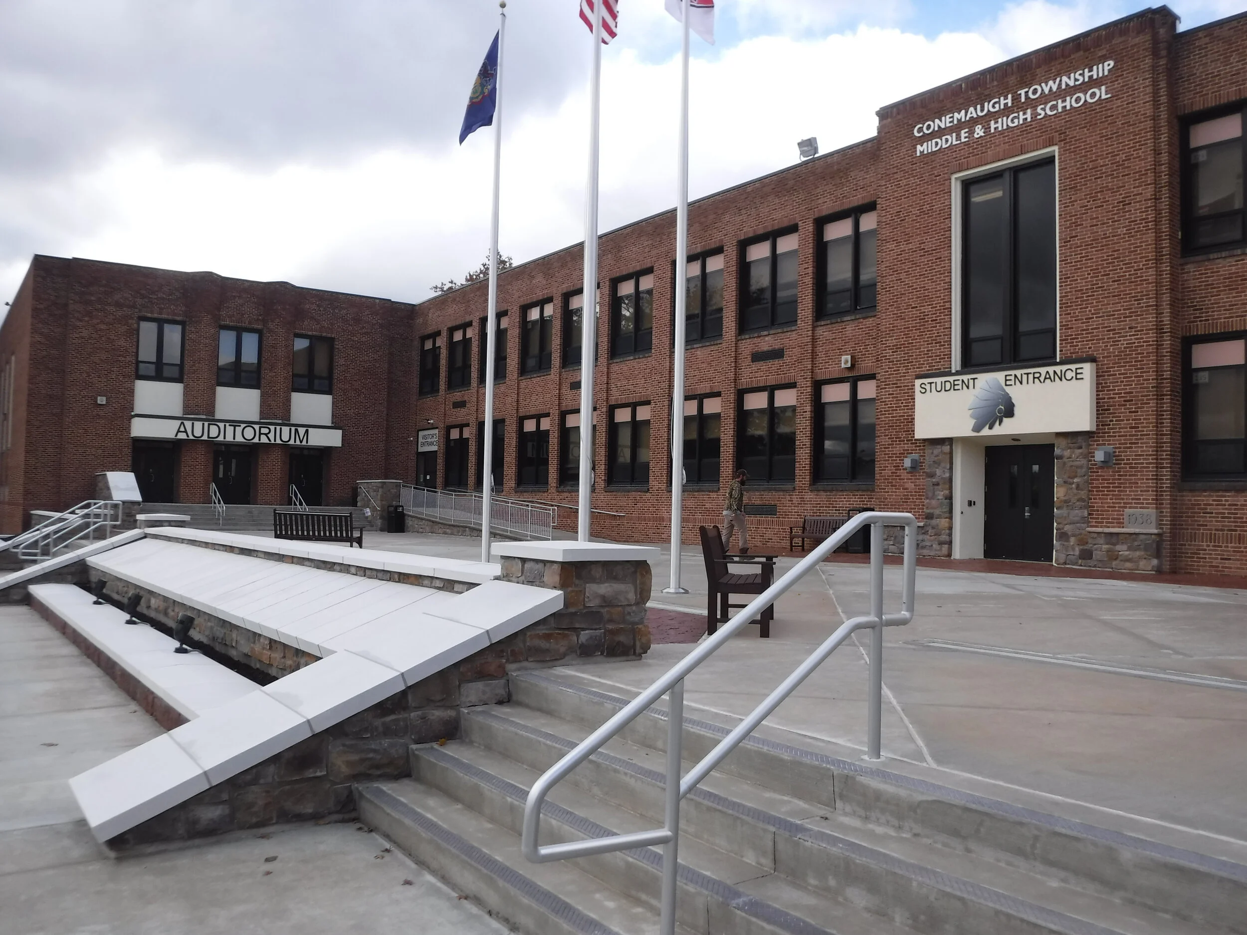 Conemaugh Twp High School - Entry Courtyard