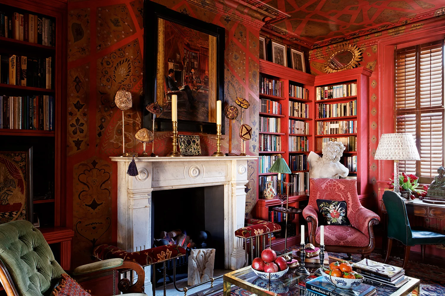 A snapshot of my own flat - this room is like a gateway into the old world with the feeling of organised chaos that has its own kind of logic. I designed the room while I was working at Sotheby's and during the excitement and process of putting this room together I realised that I had to do this for a living. 