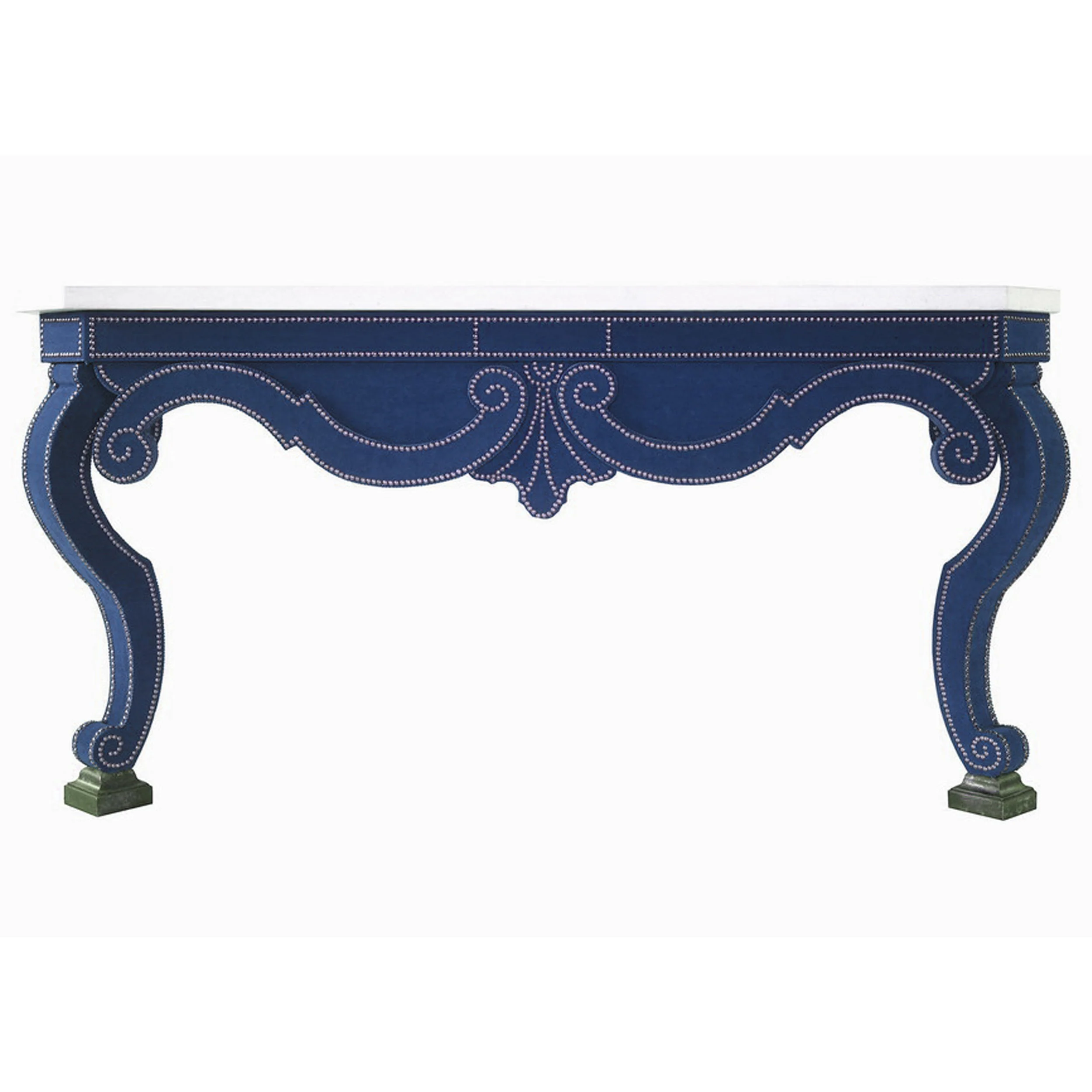 Blue Velvet Augustus Console Table