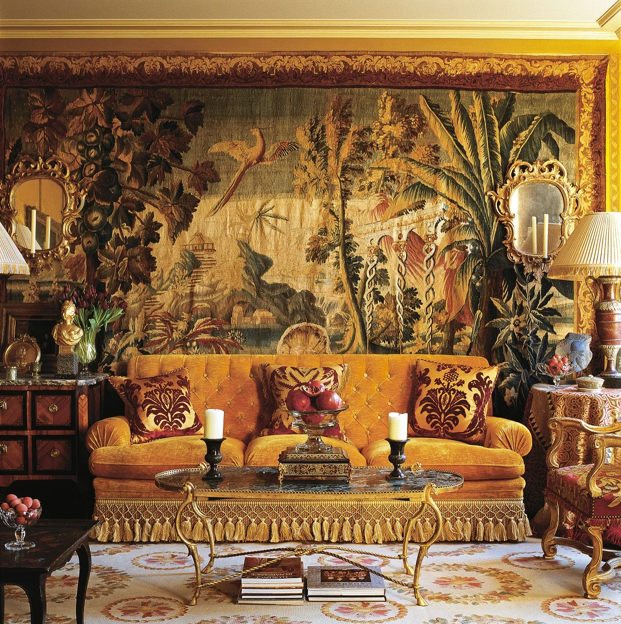 One of my favourite sitting rooms in Paris embodies all that I love about colour, texture and scale. This shows my key vision of beauty, warmth, character and comfort in one glance - in effect what I call a sixth sense for design.