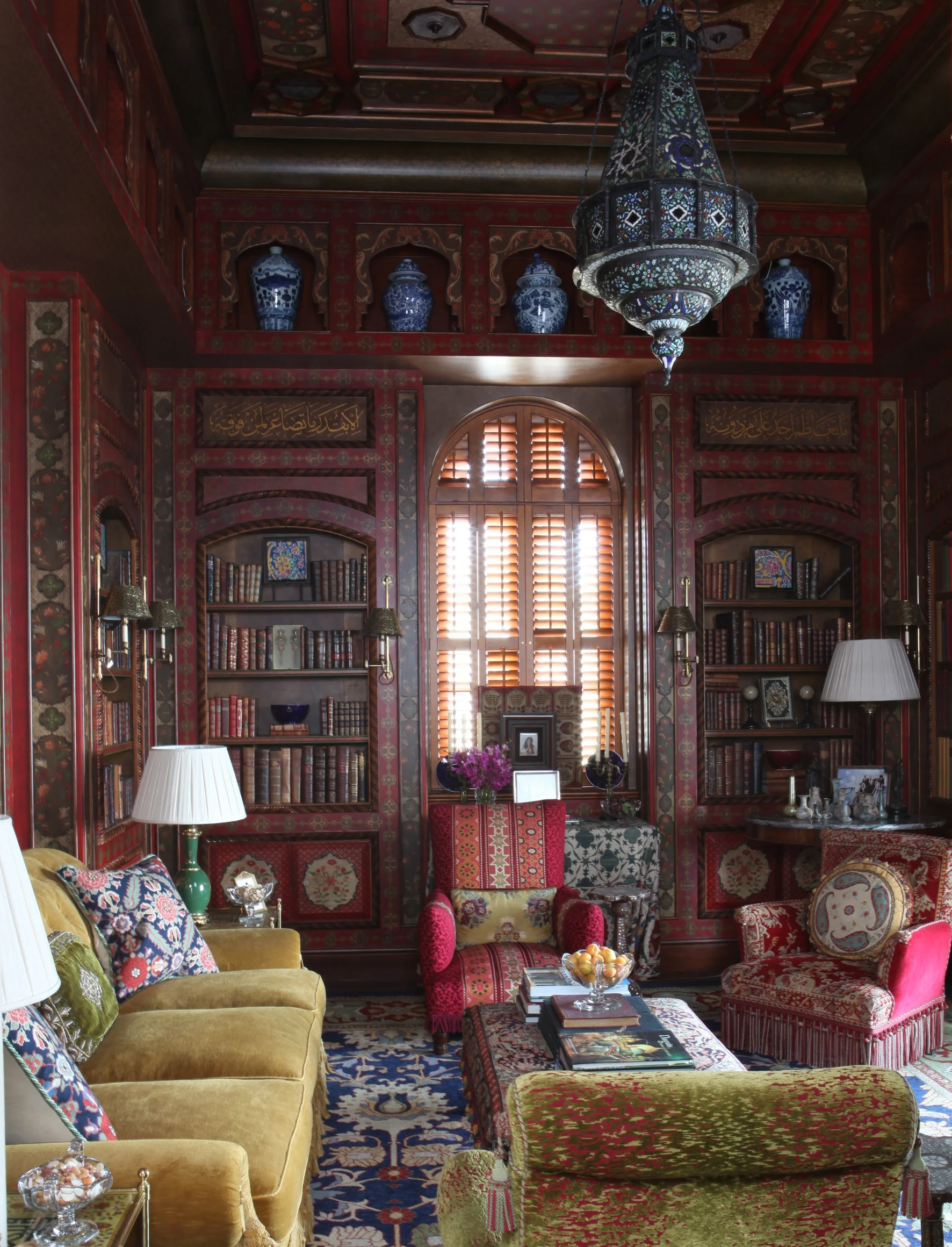 This Library displays a true sense of my own taste and the way I see a space. It encompasses everything that is Alidad for it has comfort, warmth, age, essence and history, and ultimately a kind of interiors sex appeal. 