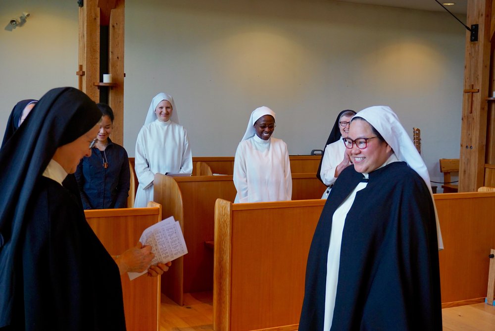  “At Baptism, you received the name Mariel. Now and henceforth, in your Dominican Monastic life, you shall be called…Sister Mary Joseph of the Most Sacred Heart of Jesus!” 