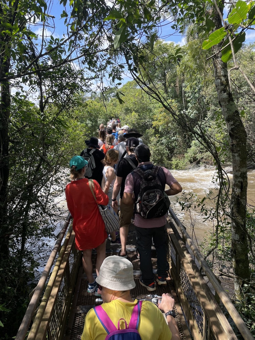  La voie vers le dernier point de vue sur les chutes d’Iguazu. Il ne faut pas avoir peur de la foule ! 