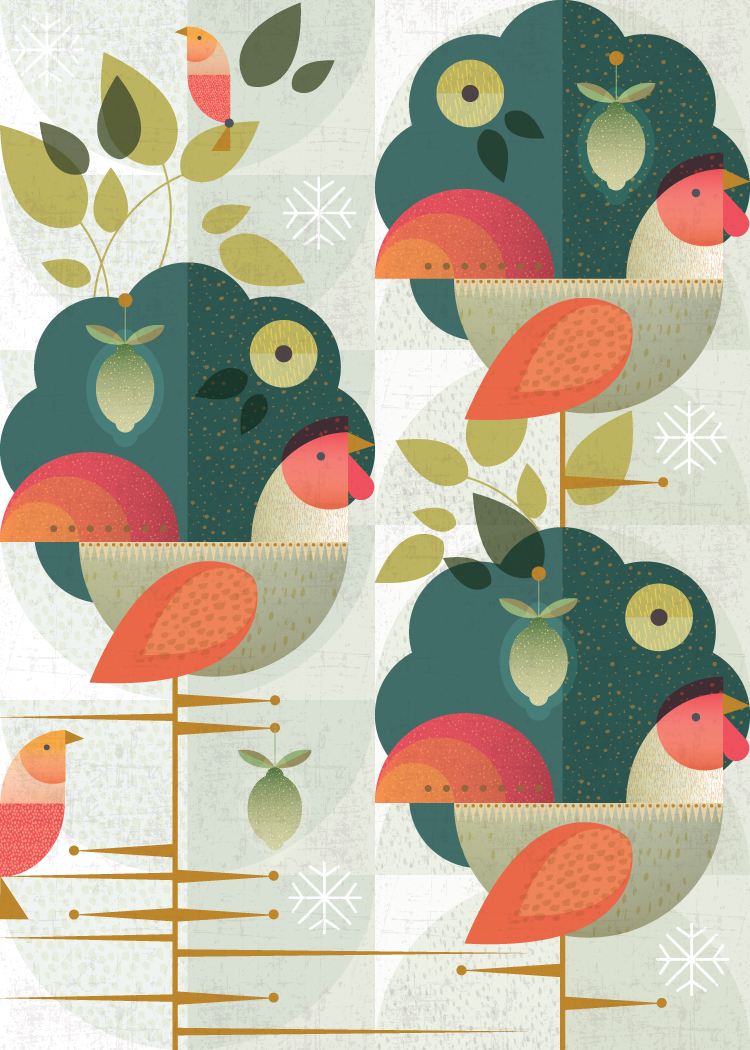 Three french hens: Grandma’s Christmas Birds