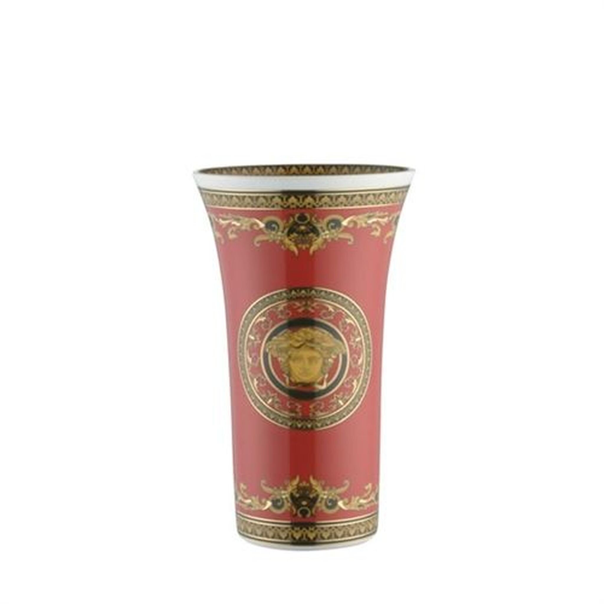 Medusa Red 13" Vase - Versace