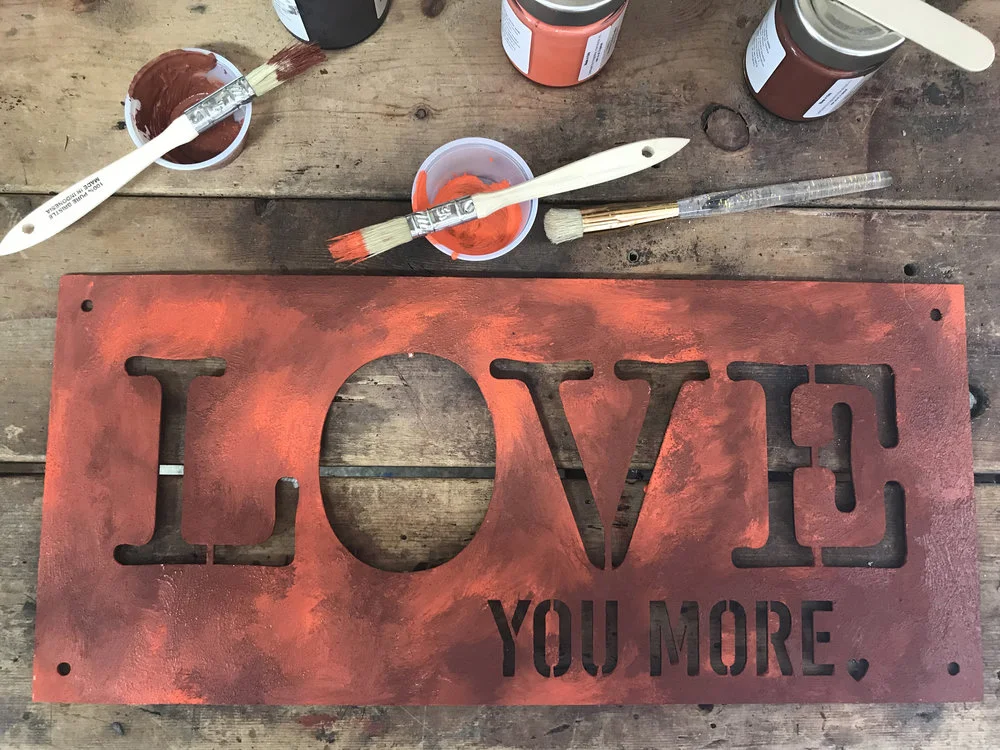 DIY Rusted Metal Effect On Wood