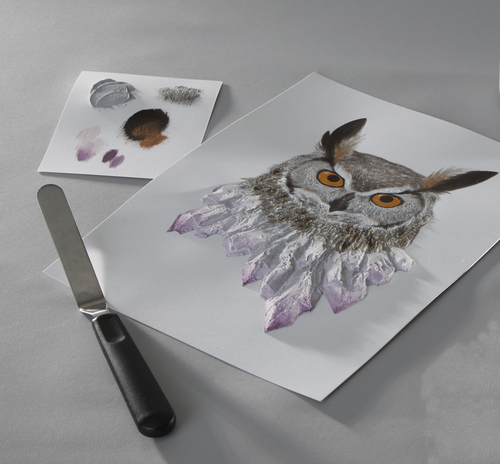 DIY Mixed-Media Owl Art