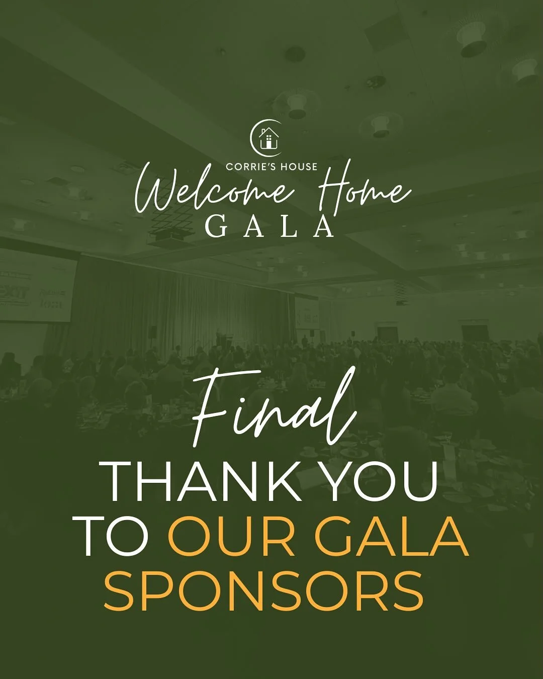 We&rsquo;re overflowing with gratitude for our incredible Welcome Home Gala sponsors who made this night possible! 💛 Your generosity fuels our mission to provide transformative care and a safe, healing home for youth who have experienced trafficking