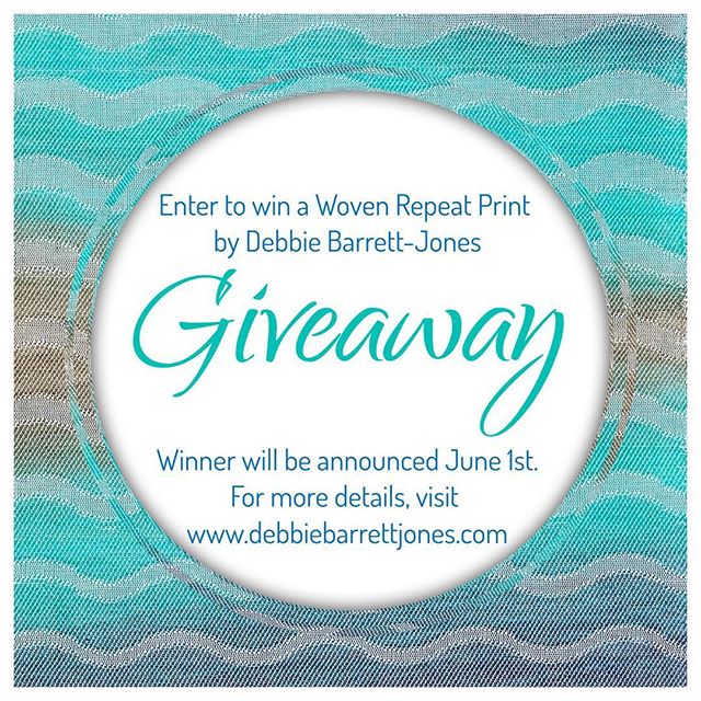 Let &ldquo;Navy to Aqua to Brown Waves&rdquo; Woven Repeat Print by Debbie Barrett-Jones be your new piece of artwork. You have up to four chance to win. To this Woven Repeat Giveaway, just go to either www.WovenRepeat.com or www.DebbieBarrettJones.c