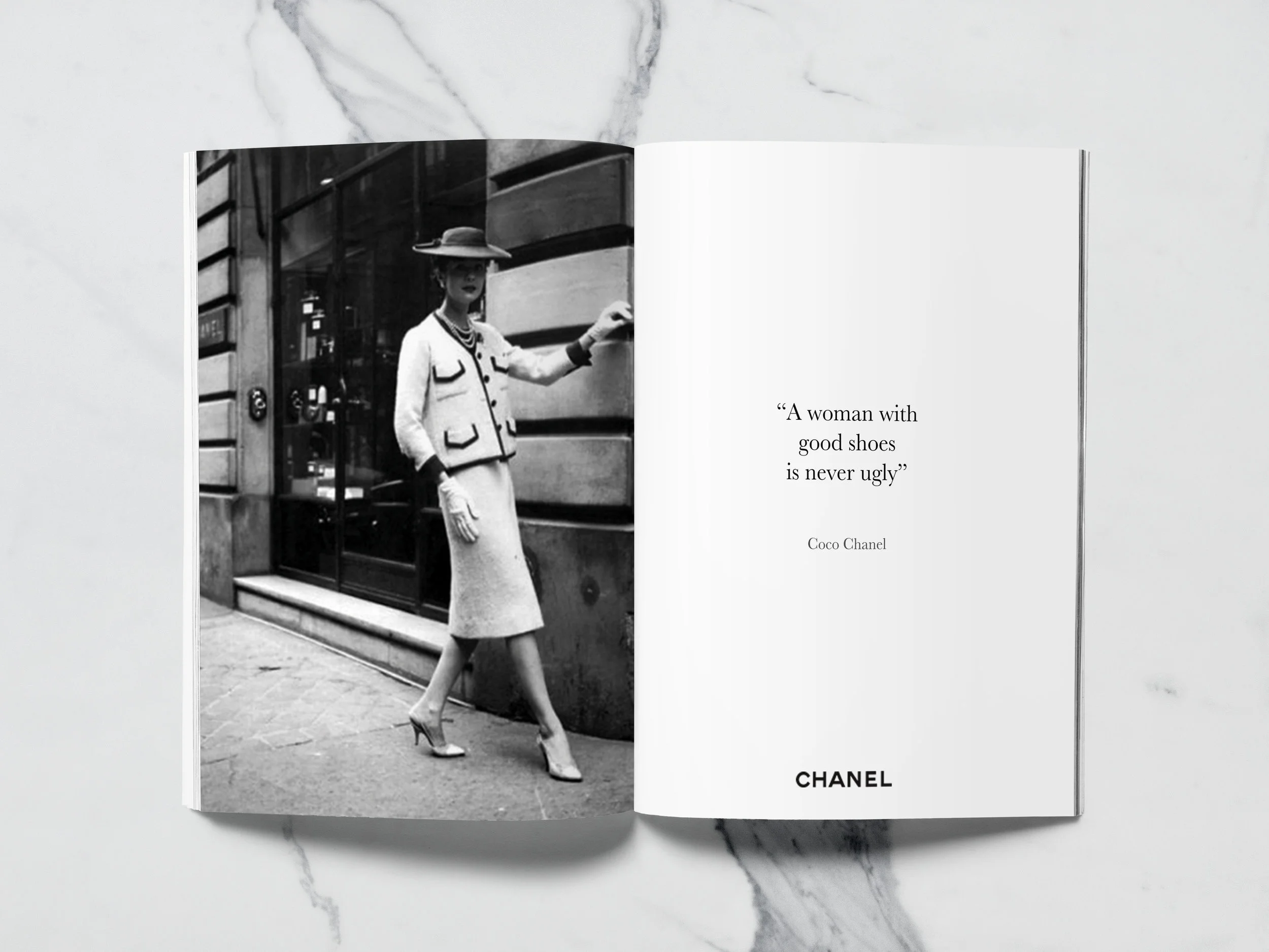 Coco Chanel (1883-1971) is the woman who gave her name to the brand. She represents elegance and beauty. By using the face of Chanel’s creator, we remind the consumers it was founded by one of the most influential personalities of the fashion world. 
