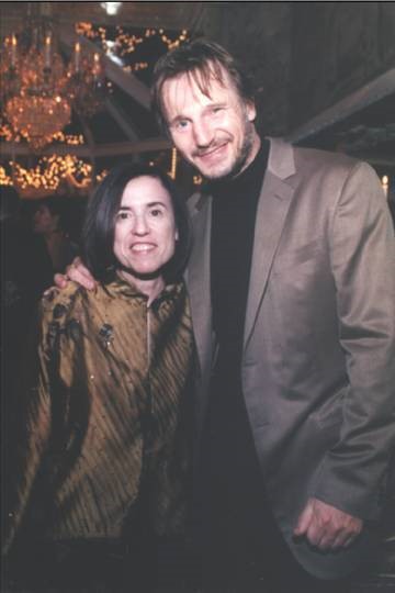 Harriet with Liam Neeson, opening night for The Crucible Cast