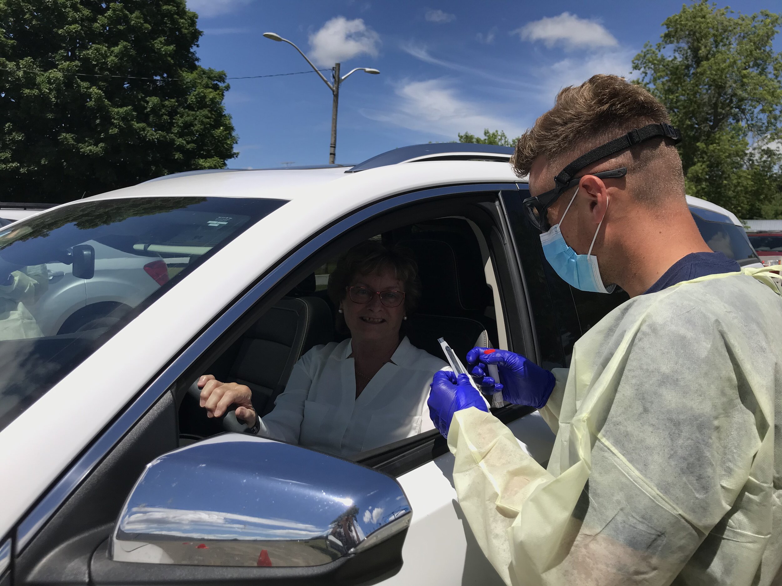 Mayor O'Neill at The Drive Thru COVID-19 Test in Marmora