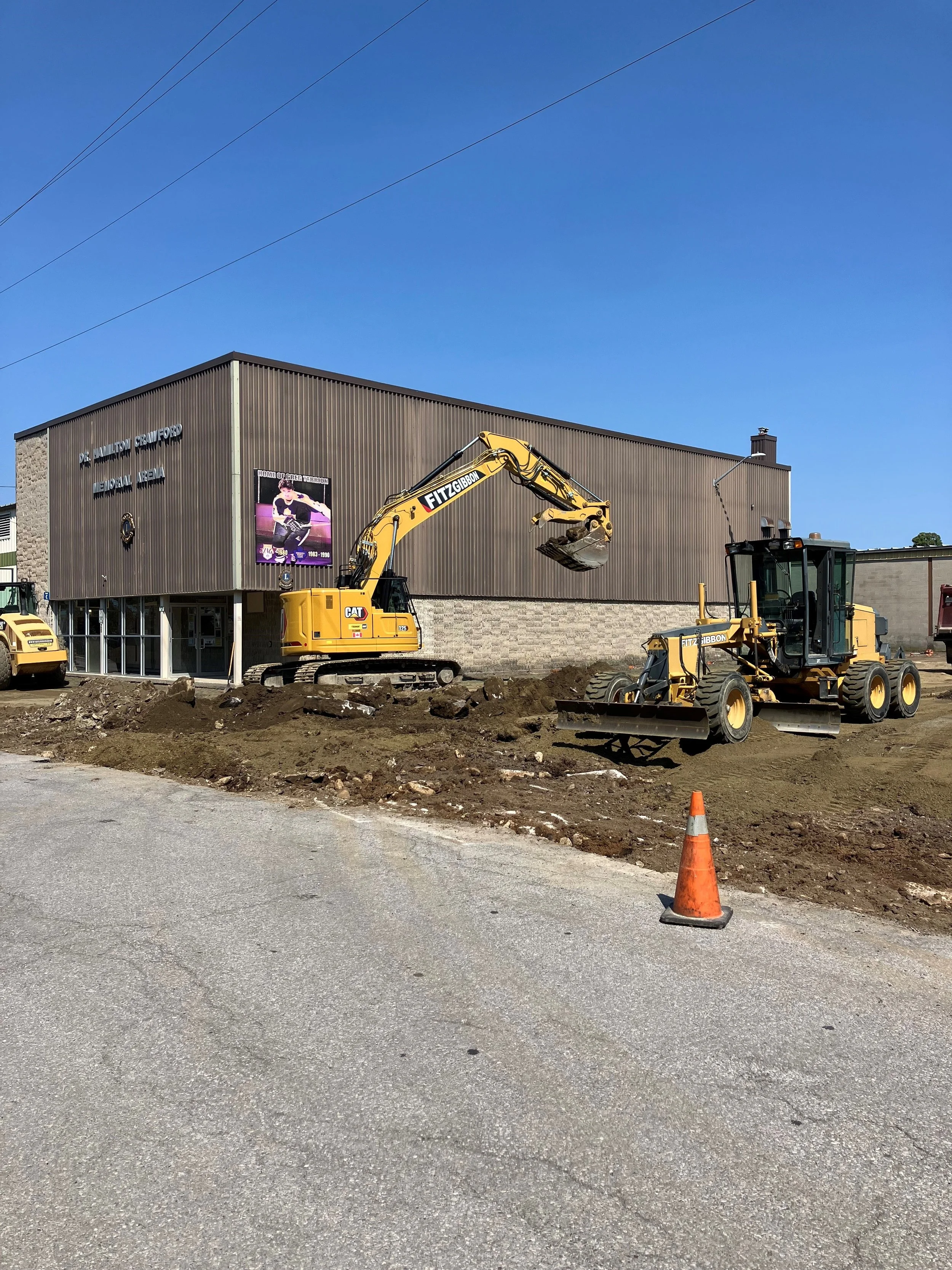 Dr. Hamilton Crawford Memorial Arena: New Parking Lot Project Underway 