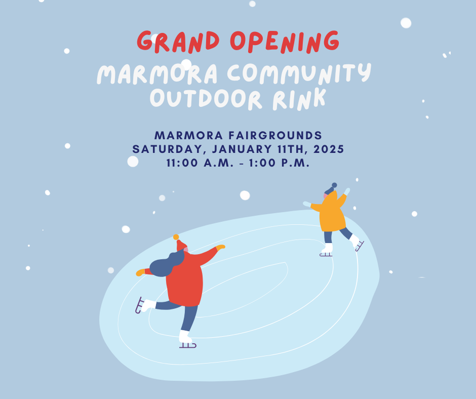 Marmora Community Outdoor Rink Grand Opening Tomorrow! 