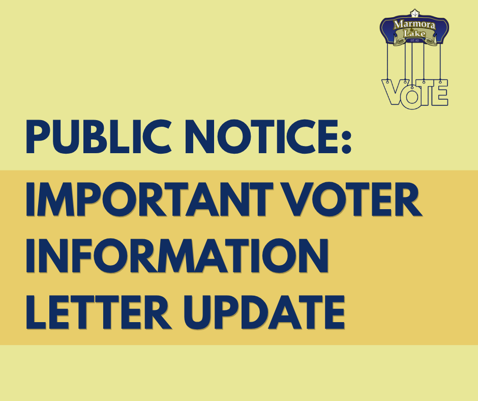 Public Notice: Important Voter Information Letter Update 