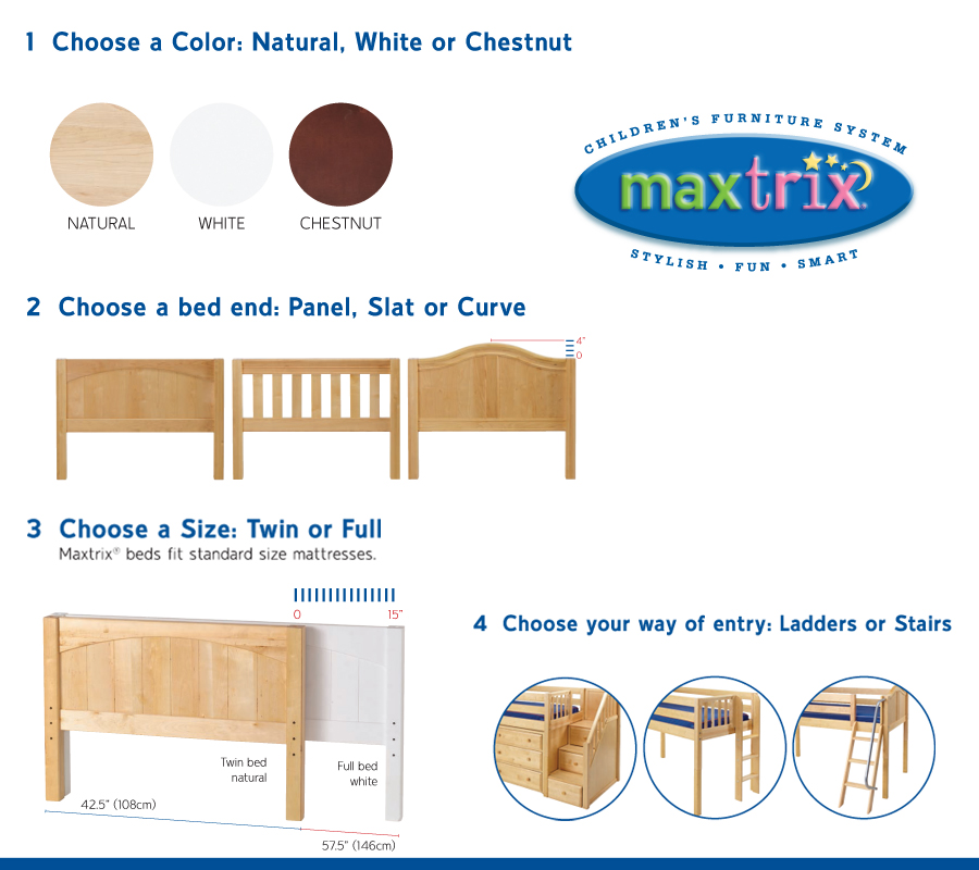 Maxtrix Furniture The Bedroom Connection, Maxtrix Bunk Bed Assembly Instructions