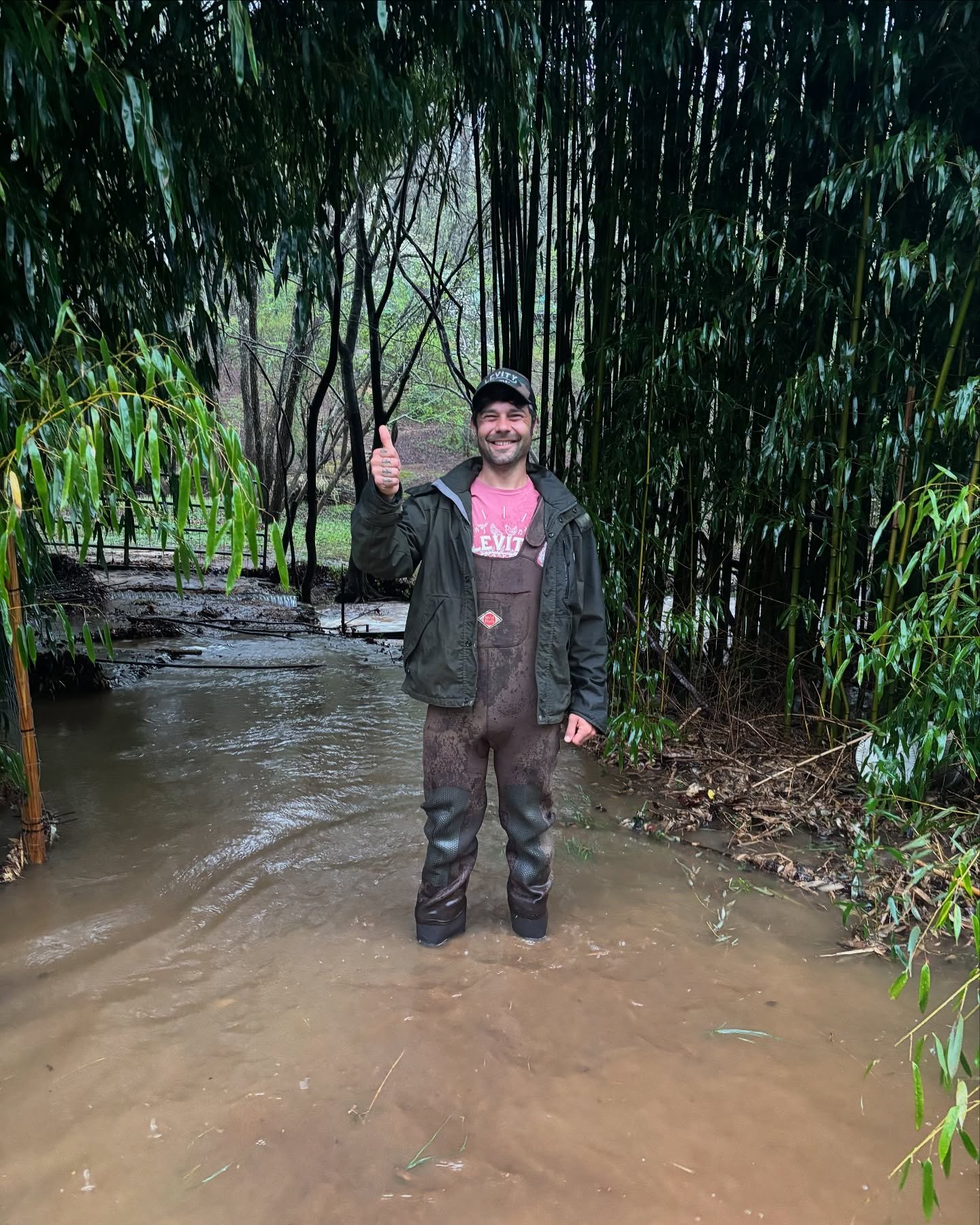 Welp! We awoke to a surprise of insane proportions this morning. Our sweet li&rsquo;l creek, small but clearly quite mighty, hath flooded a couple key zones of the farm.
.
Unfortunately (start with the bad news), some of our lighter-weight equipment 