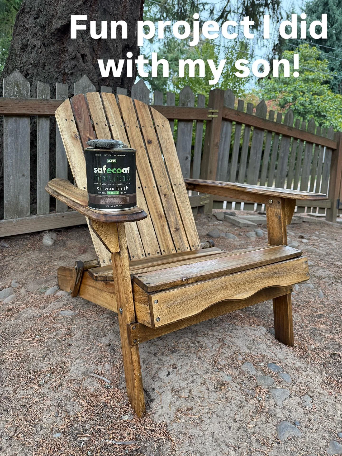 Fun project I did with my son last week. But these chairs for 15 bucks and we sanded them and coated them with Afm Safecoat natural oil and wax and they look almost brand new. I will go perfect in his new home and it was an activity that we really en