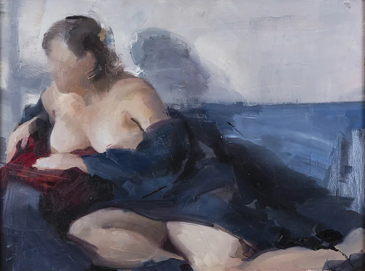 “SB Nude”, 18x24, oil on panel, 2016, private collection