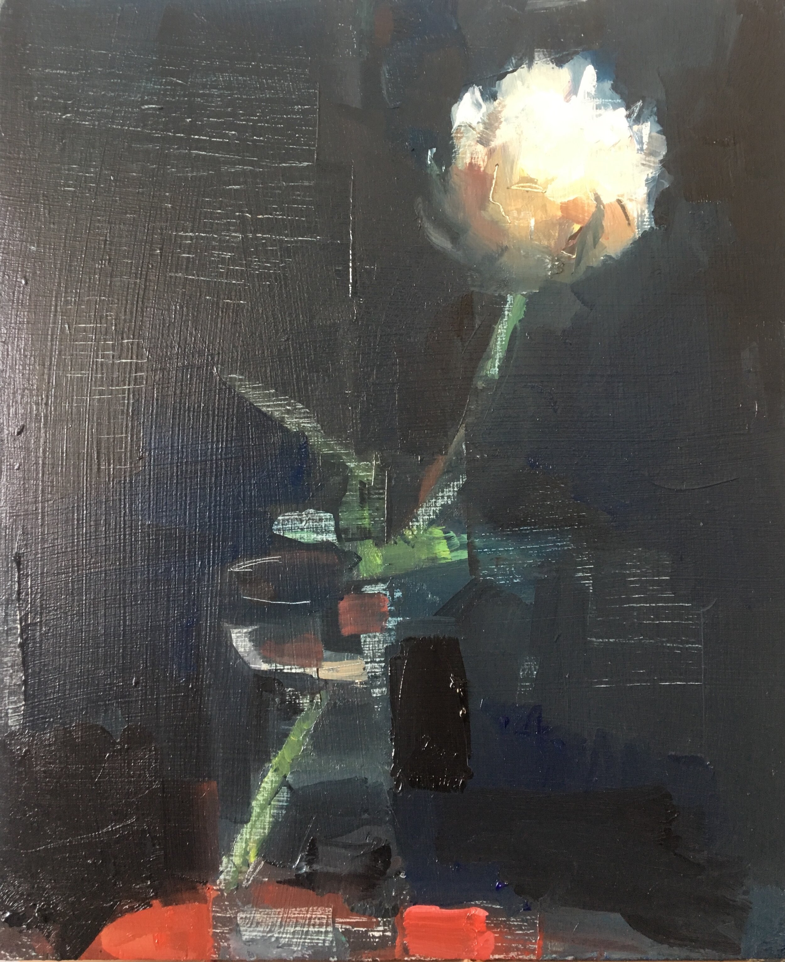 Peony #3, oil on panel, 10x12, 2018, private collection