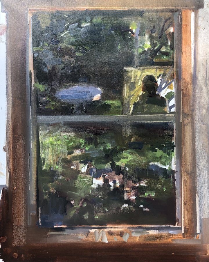 "Redwood Window" #5 (with reflection)