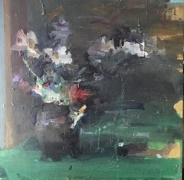 Still Life with Wildflowers on Green