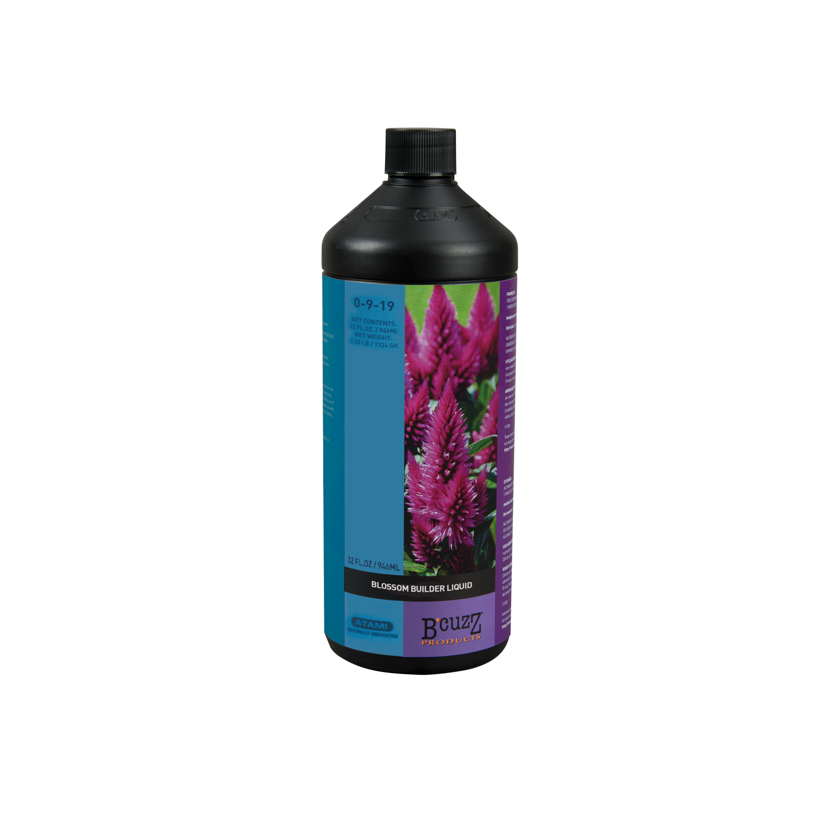 Blossom Builder Liquid® is a finisher/hardener that should be used in the final 4 weeks of the bloom and riping stage of the plant. It will maximize the structure of your fruits. Blossom Builder Liquid® contains a unique P:K ratio of 1:2 Blossom Builder Liquid® is suitable for all sorts of cultivation substrates like soil, hydro and coco and all irrigation systems. Dosage: 1 – 2 ml per 1 US gallon water. 0,25 – 0,50 ml per liter water. NPK value: 0-9-19 (w/w)