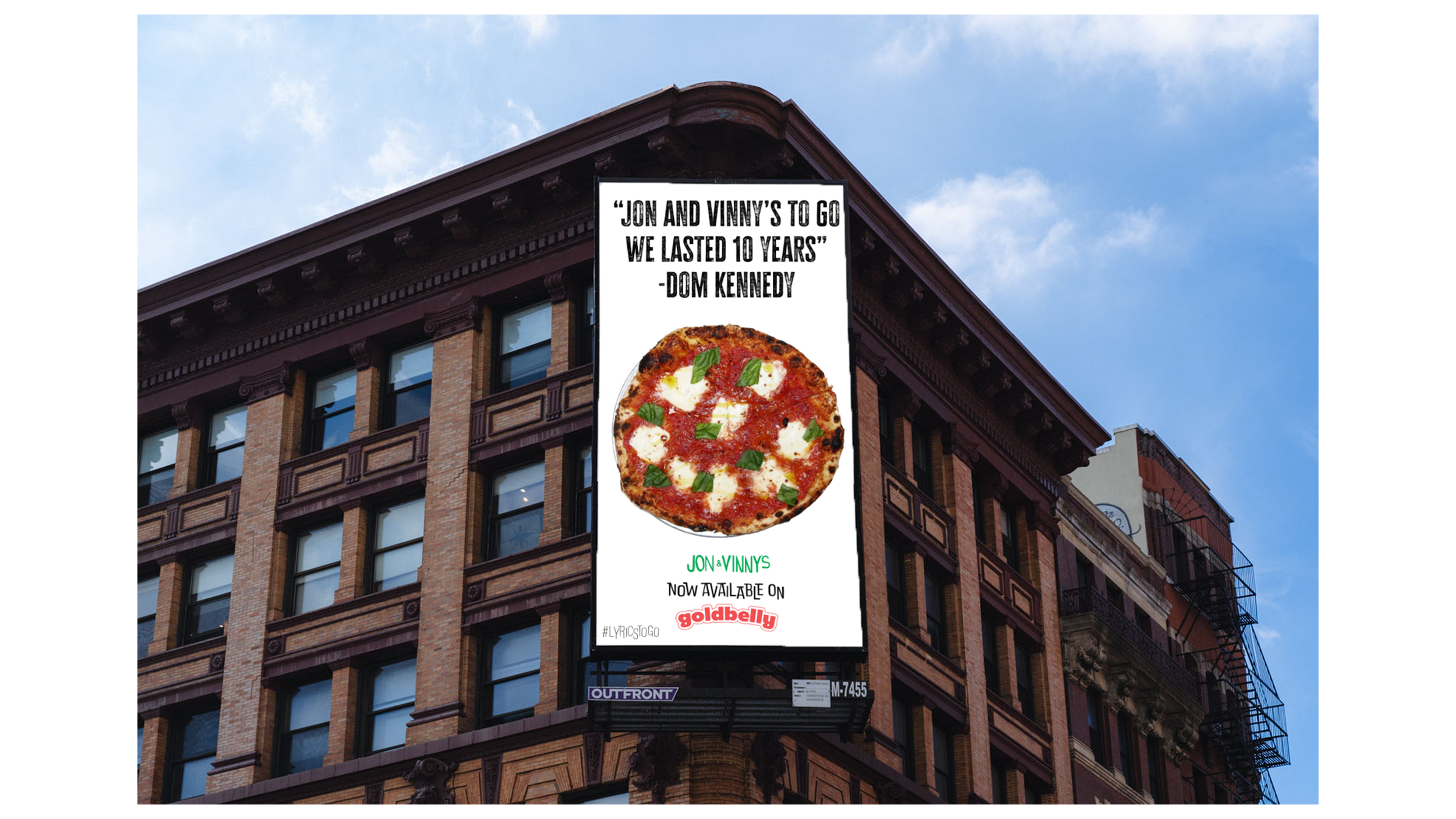  We would start with OOH ads. Billboards with rappers lyrics mentioning their favorite restaurants. 