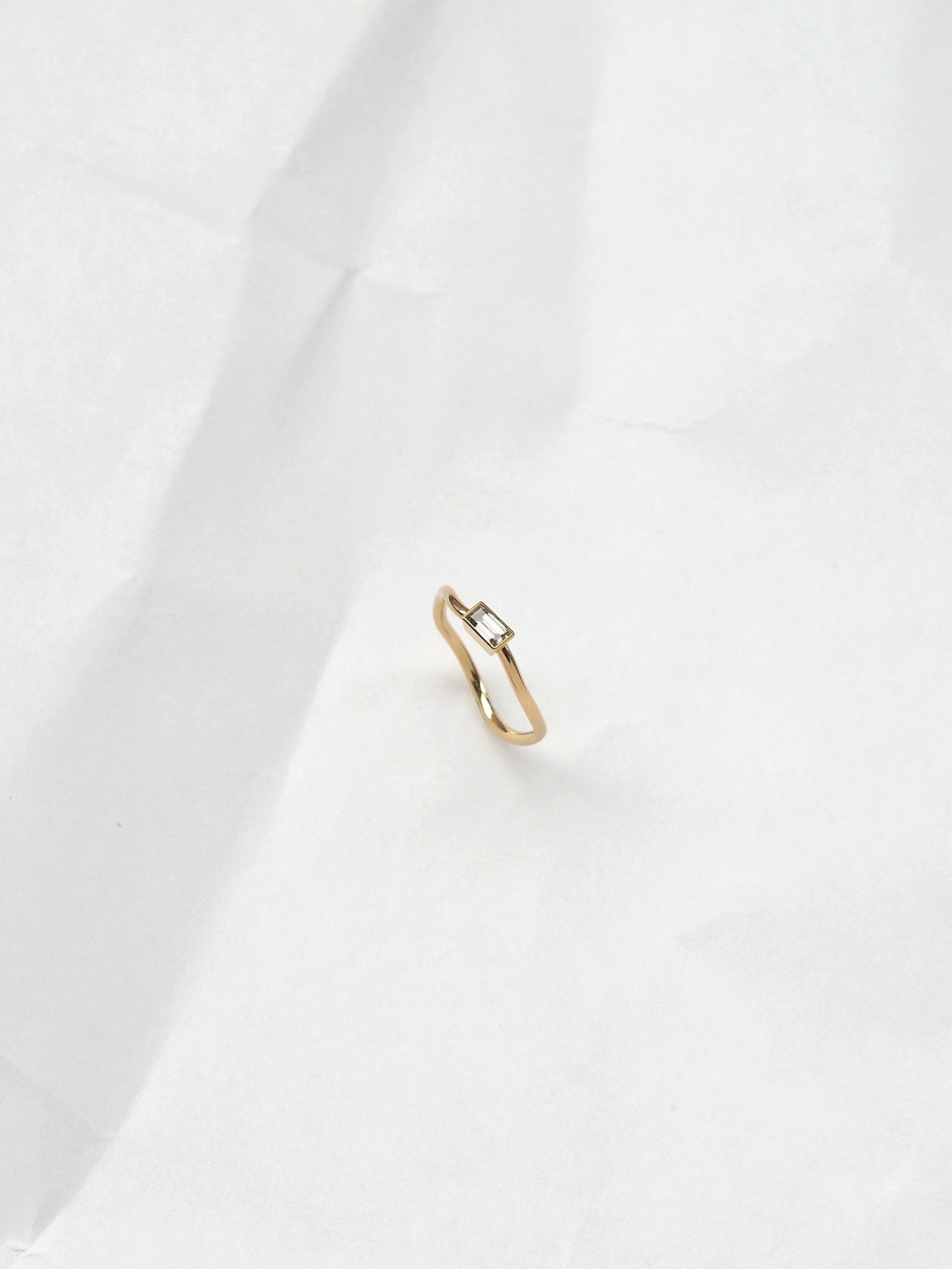 Under the Boughs baguette ring