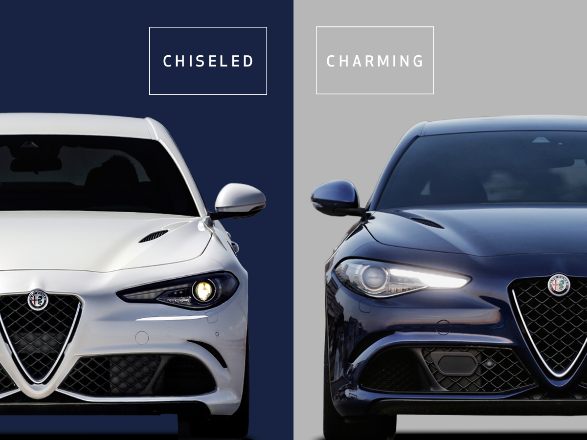 Distinct lines and a captivating spirit. Would you choose #Chiseled or #Charming?