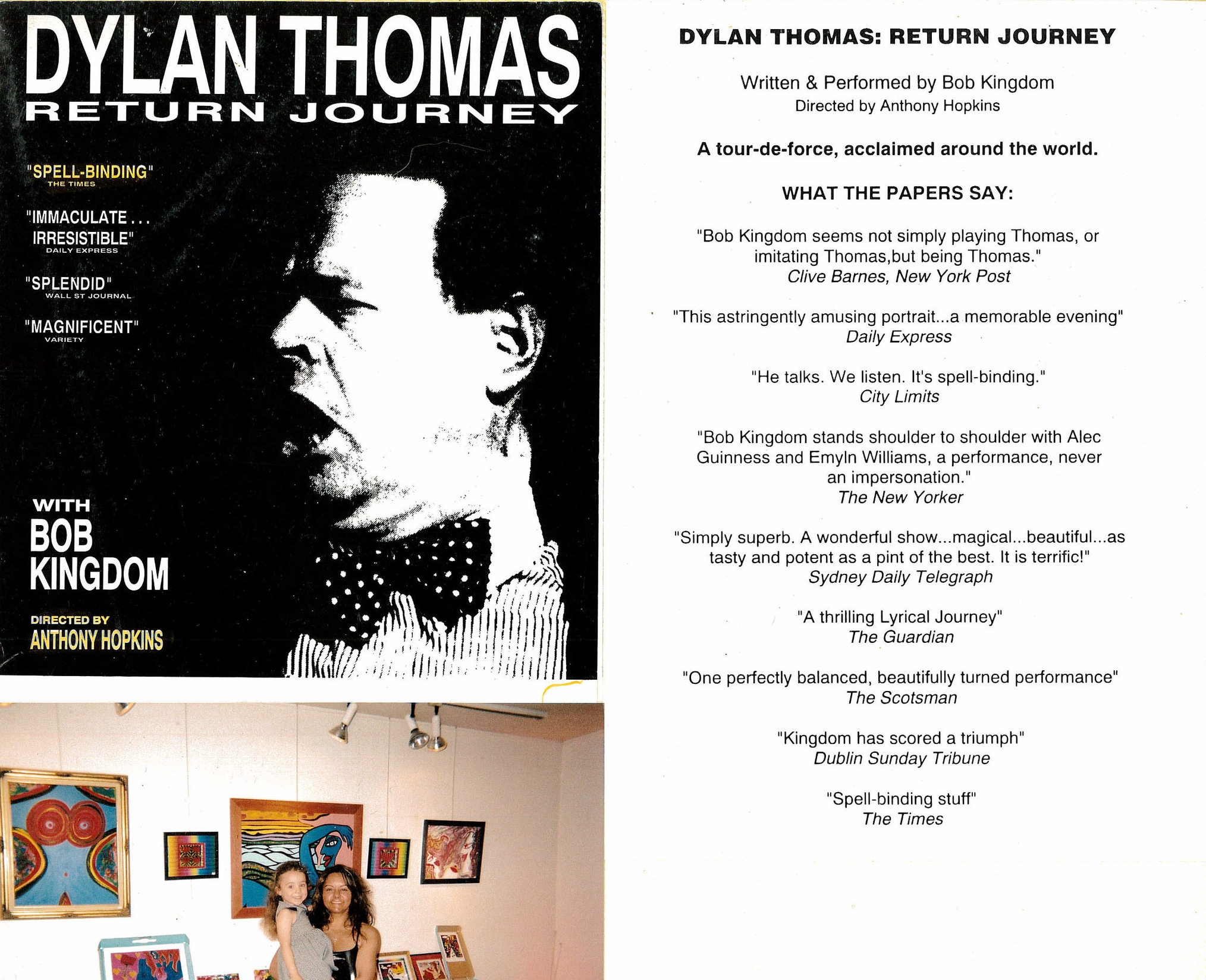OAP evening with Kim Michelle Broderick photo art exhibition Espace cardin and DYLAN THOMAS flyer.jpg