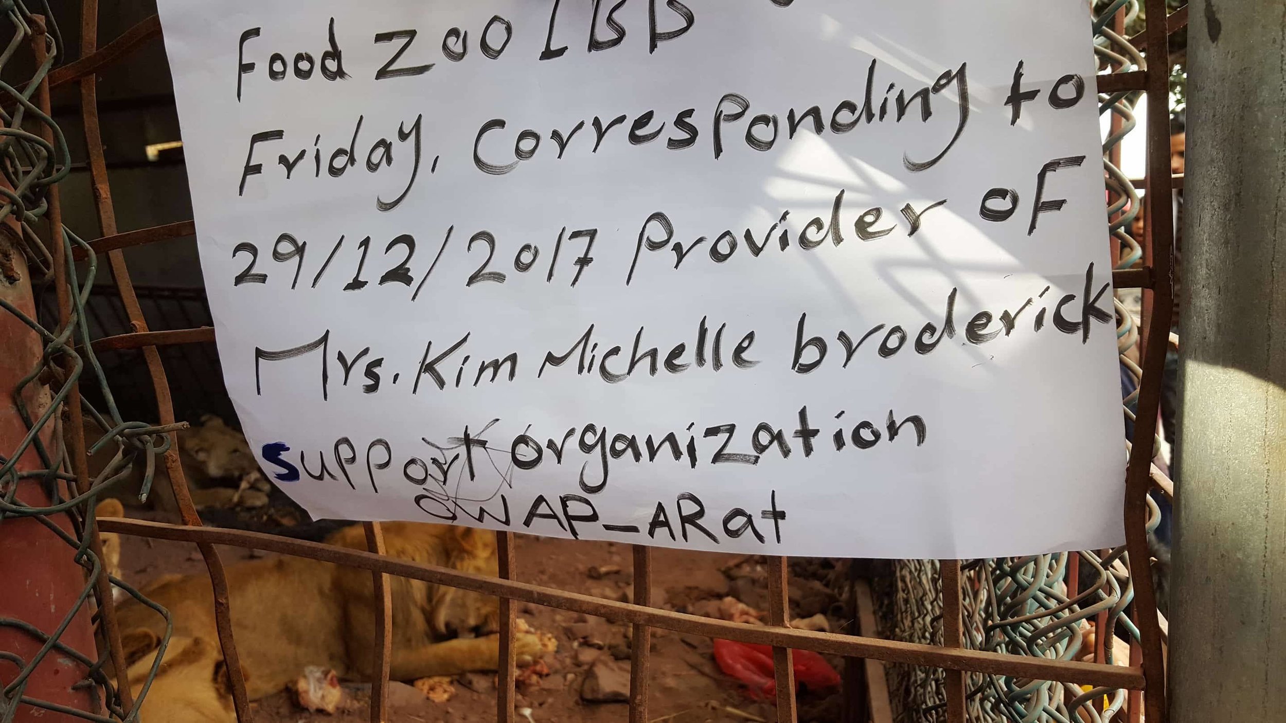 Ibb Zoo lions with OWAPAR sign 29 DEC 2017 broderick rescue .jpg