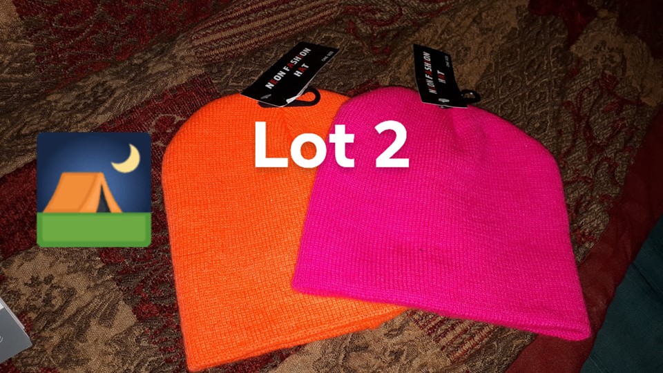 auction lot 2  Pair of Neon hats. OWAP AR XMAS 2018.jpg