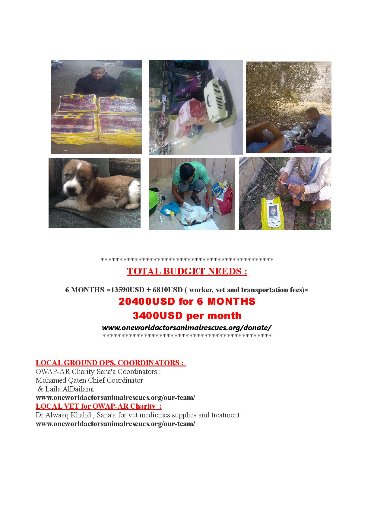 Stray Proposal OWAP-AR  21 July 2019 Rescue , Shelter, neutervaccinate Release Public Health and Saftey Mission Sana a Yemen by OWAP-AR-page-004.jpg