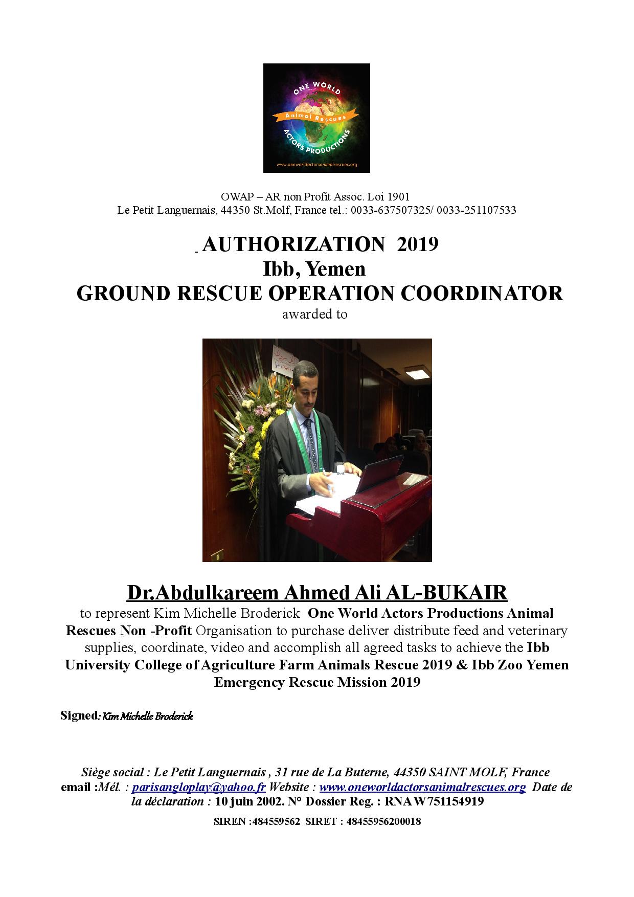 Vol Dr. Abdulkareem Ahmed Ali AL-BUKAIR Ibb Yemen Coordinator 2019 OWAP-AR-page-001.jpg