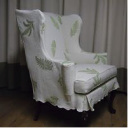 Matelasse slipcover from a bedspread!