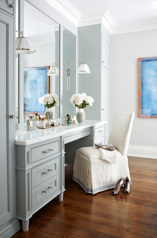Jrl Interiors What Height Stool Do I, Bathroom Vanity With Chair Space