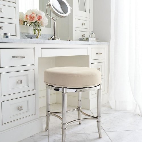Jrl Interiors What Height Stool Do I, How Tall Should A Vanity Stool Be