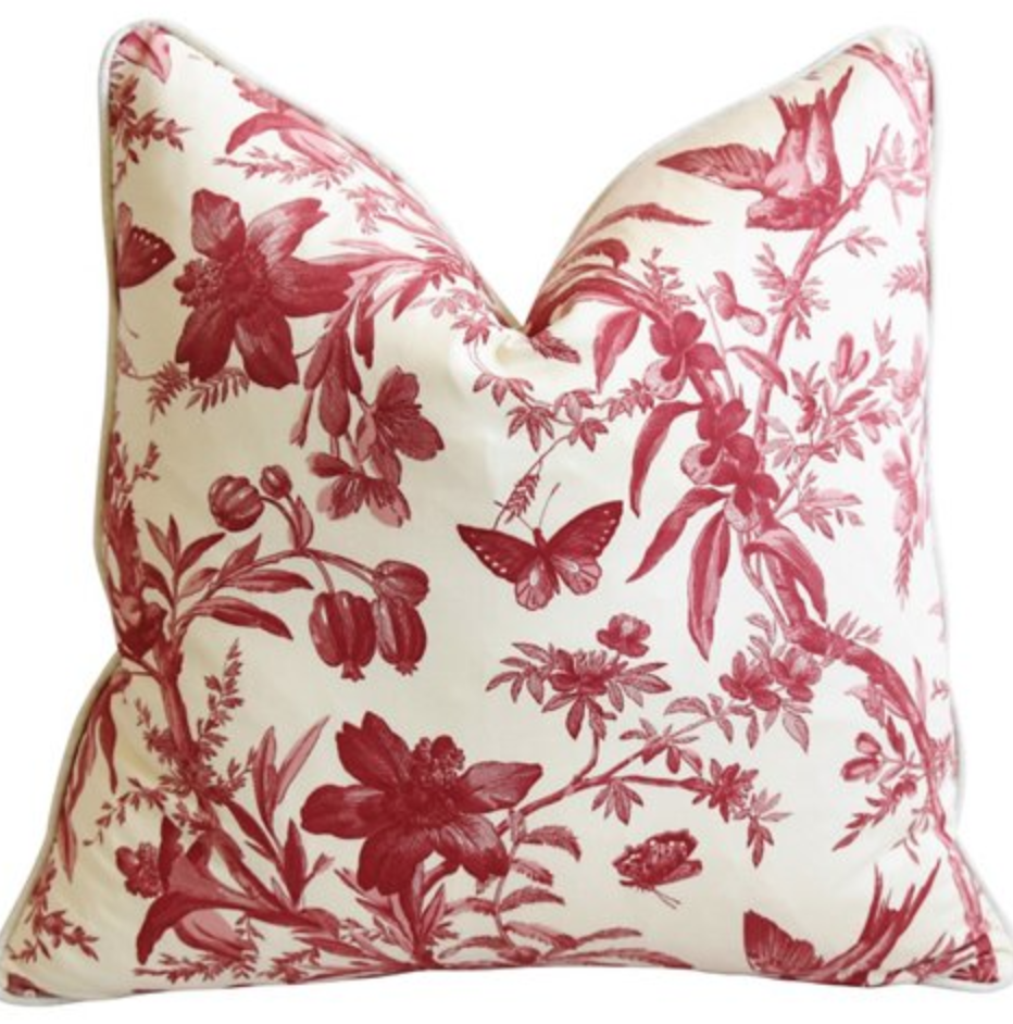 chinoiserie down pillow